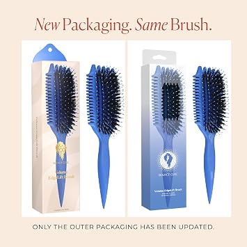 Bounce Curl Volume EdgeLift Brush, 5-in-1 Tool for Volumized, Defined Curls, Waves & Coils - Blue