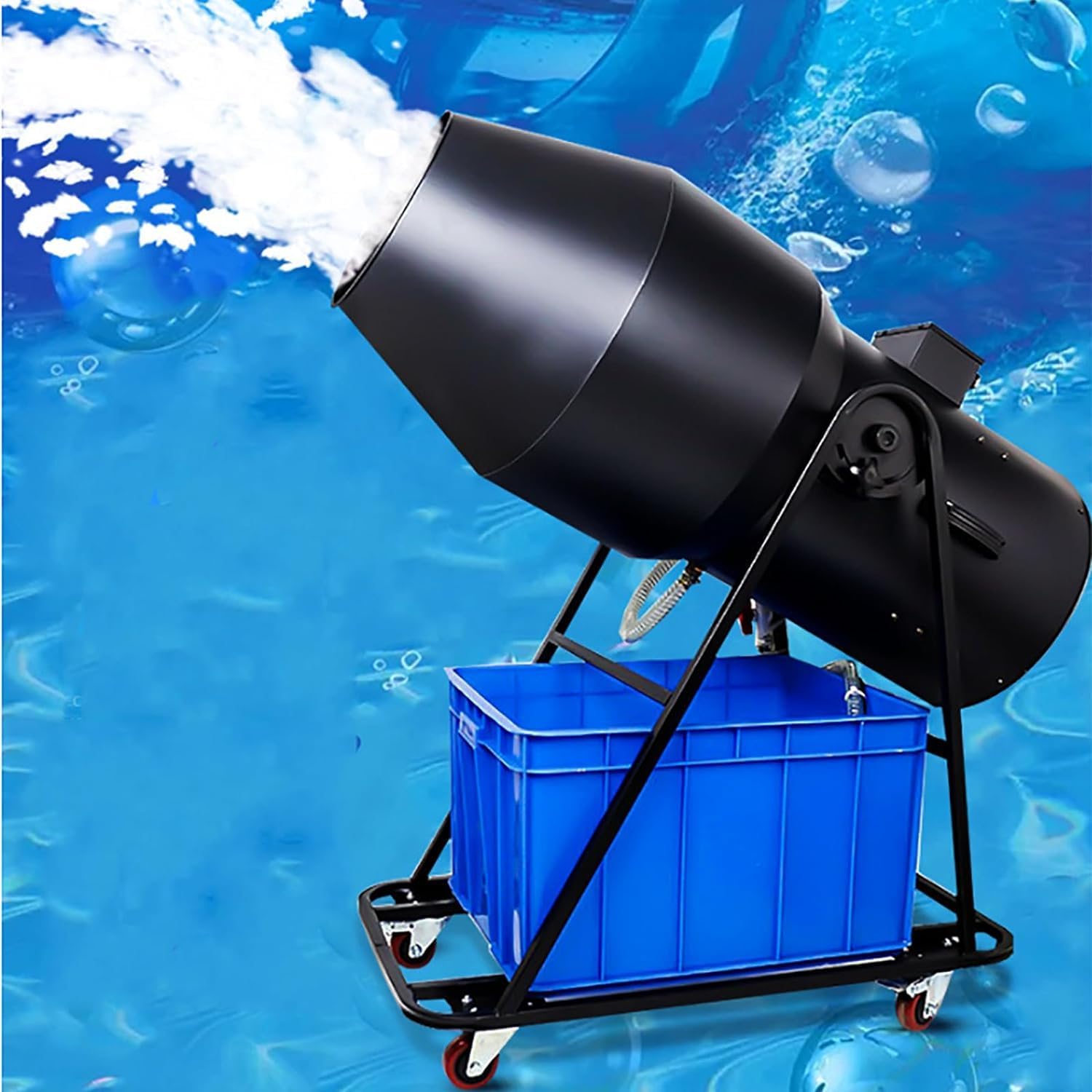 FfiMe Macchina per Schiuma Grande da palco 3000W, Macchina per Schiuma ad Alta Potenza per Feste all'aperto, Macchina per Bolle di spruzzo con Testa tremante per Feste, Macchina per Cannone a Nebbia