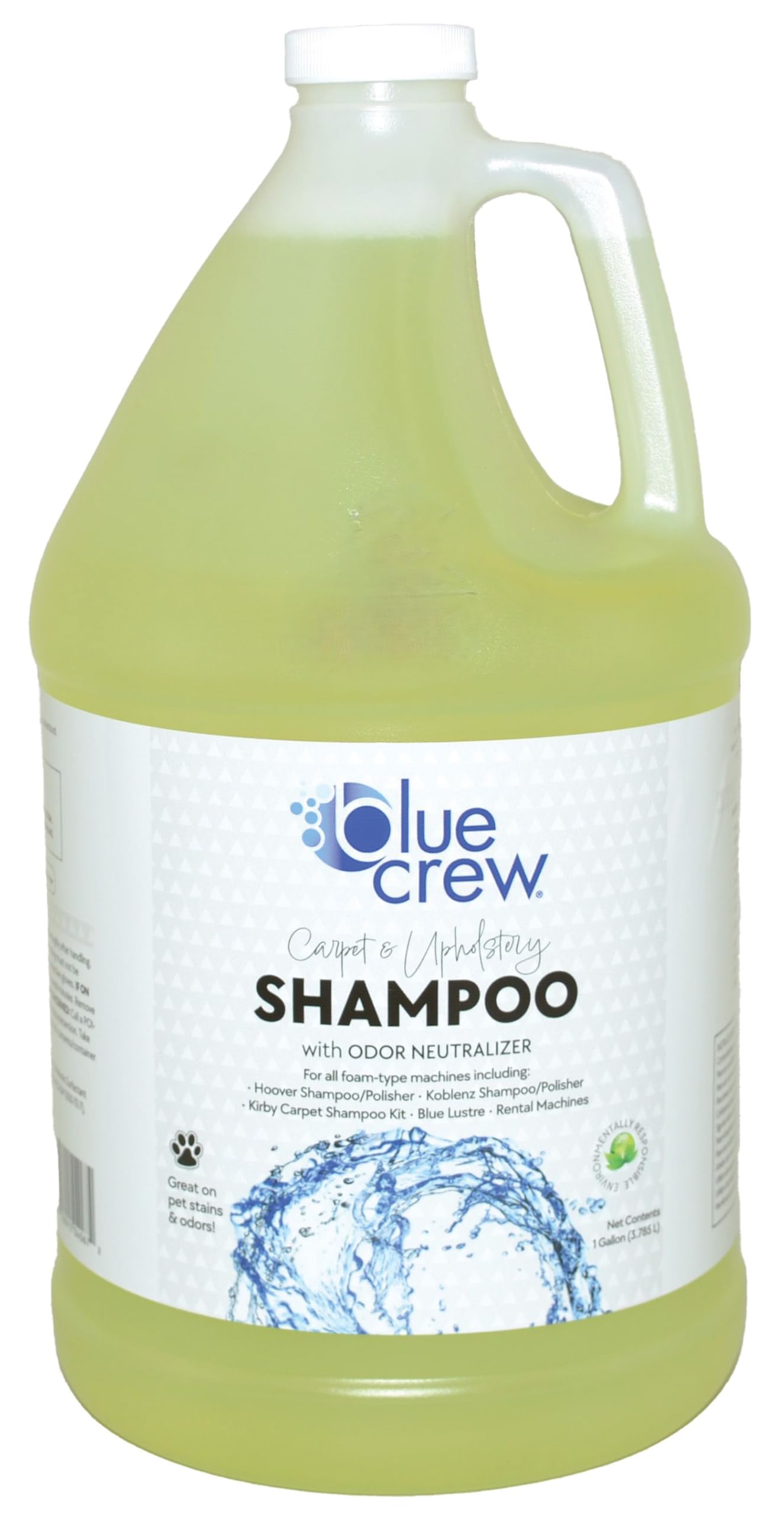 Blue Crew Carpet & Upholstery Shampoo with Odor Neutralizer 128 oz