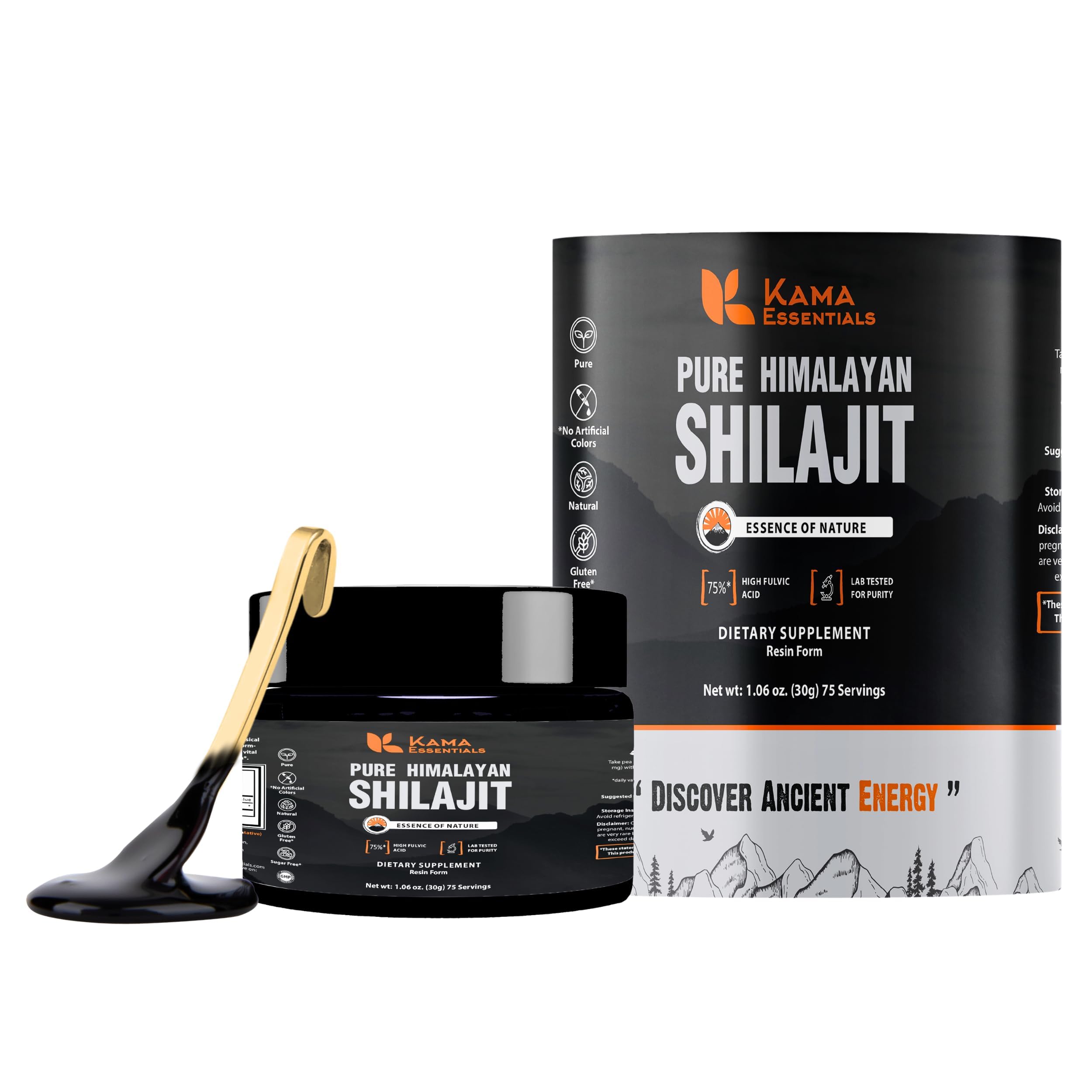 Amazon.com: Kama Essentials Himalayan Shilajit Resin – 75% Fulvic
