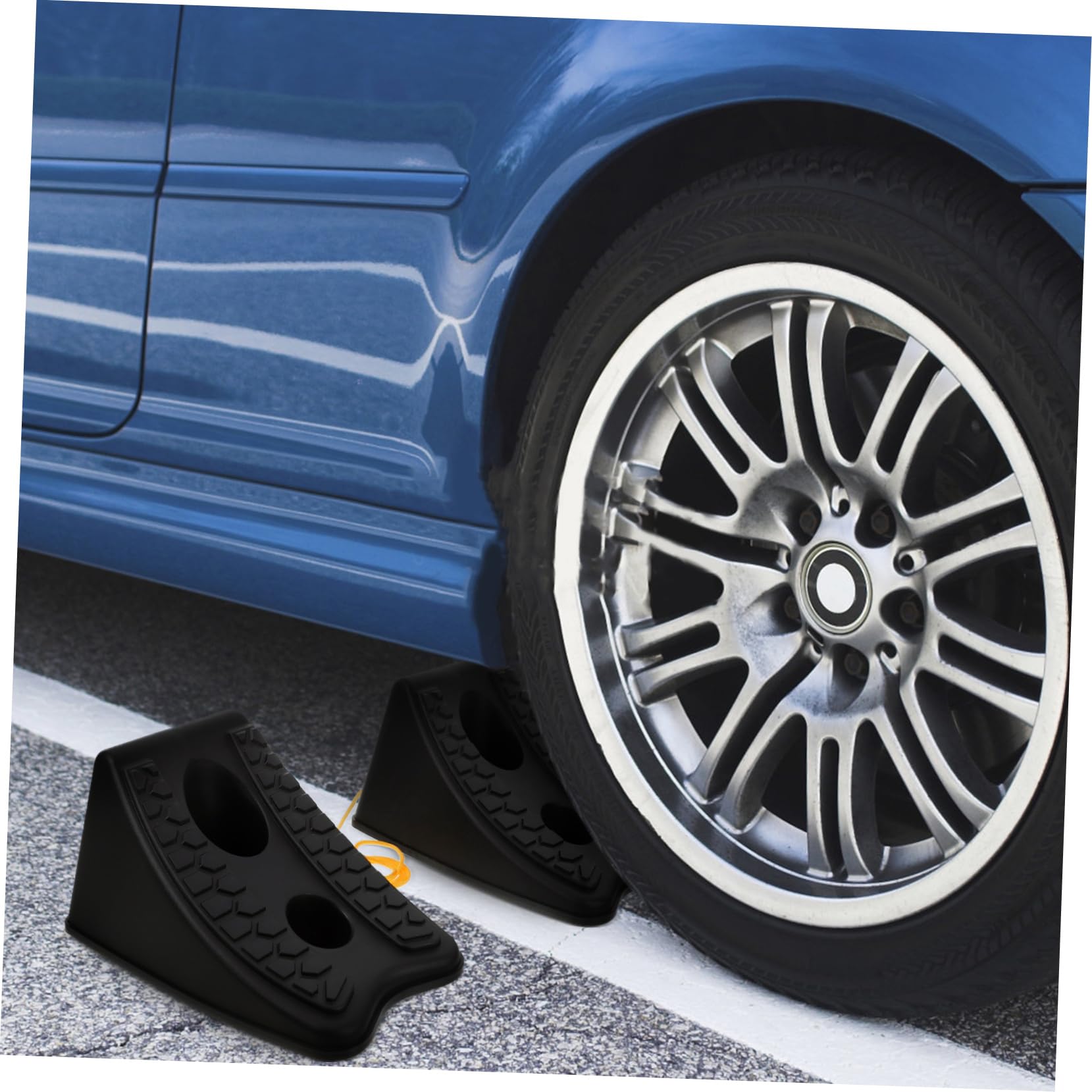 iplusmile 8 STK Autoreifen-Stoppblock Radstopp Befestigungsblock für Fahrzeugreifen Reifenstopper für Motorräder Radstabilisator Anhänger die Autos Autokeil robuster Radblock Radkeil Gummi