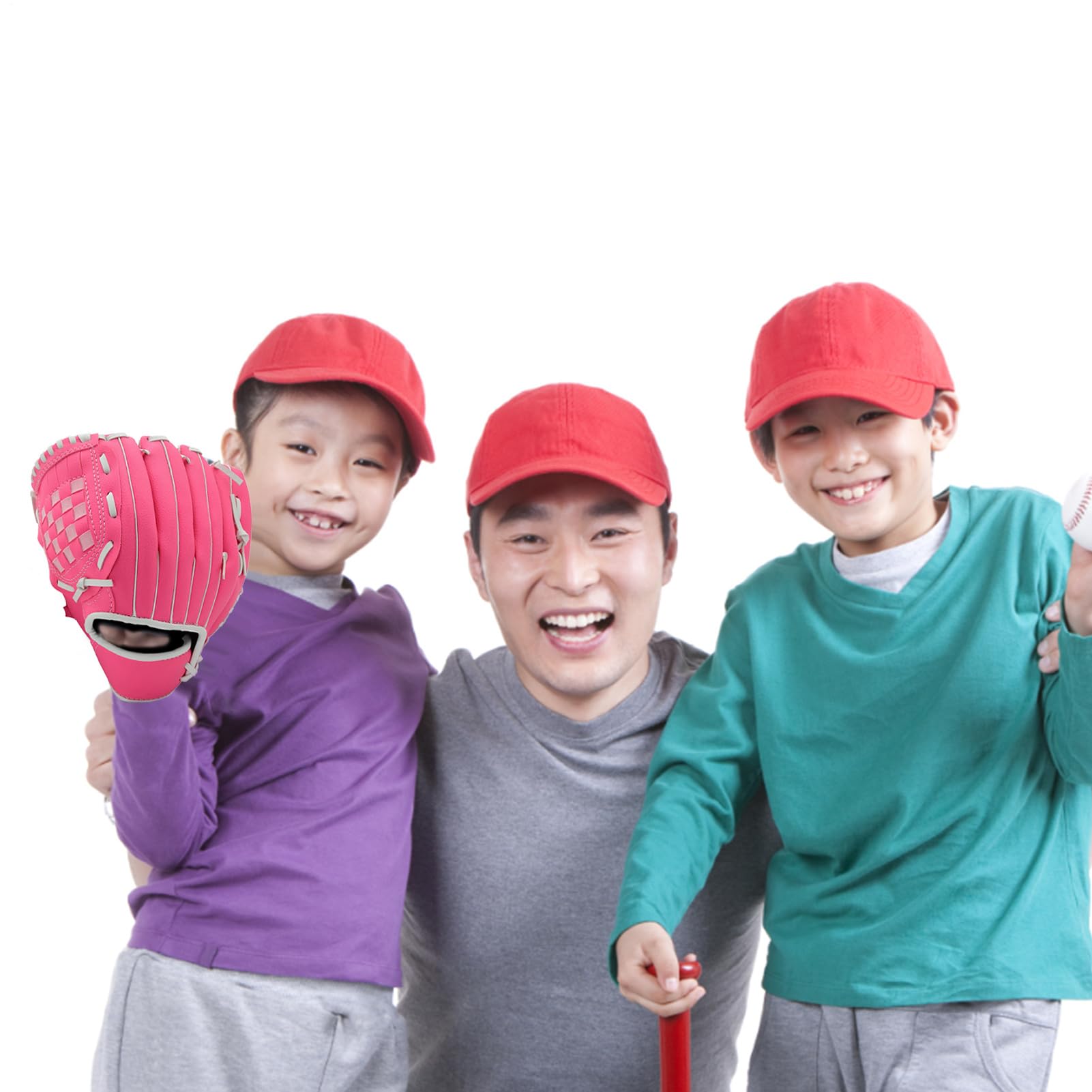 Generico Guanti da allenamento per baseball, guanti da baseball per giovani,Guanto da baseballs per adulti e ragazze | Guantii da baseballs in pelle PU addensati per bambini per principianti