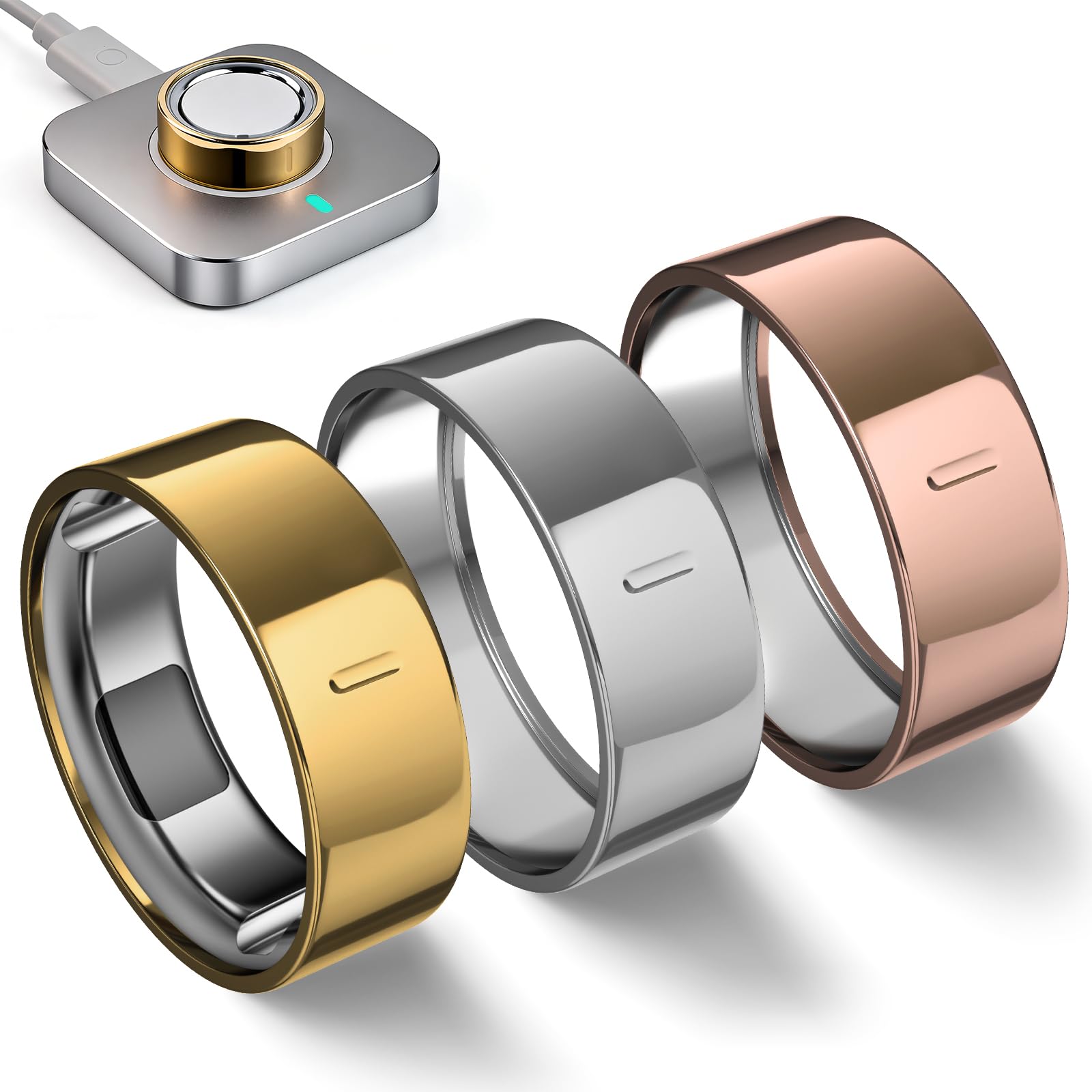 High-Gloss Plated Covers Compatible with Oura Ring Gen 4/Oura Gen 3 Cover, Anti-Scratch Ultra-Thin TPU Ring Protector Case Accessories for Women Men - Not for Oura 4 Ceramic — view 13