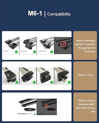 Miniatura 9 de Tornillos de ranura en T para Thule, barras transversales de techo Yakima, plataforma, cesta de carga, adaptador de perno cuadrado de acero