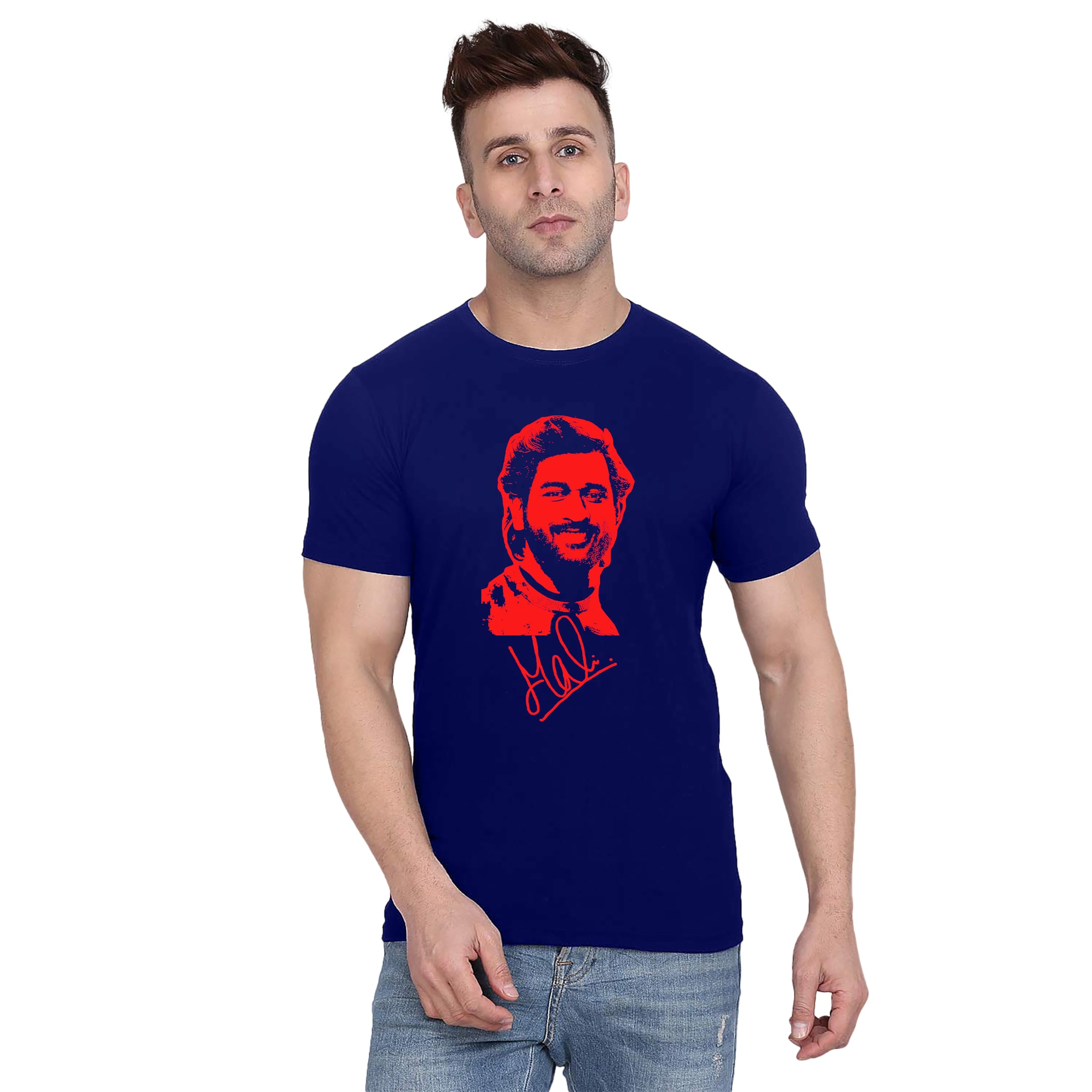 Original Way Men Cotton Half Sleeve Round Neck Stylish Mens Casual Wear Good Vibes Only Creative Graphics Printed Printed T Shirt HSR-3661-picture-34