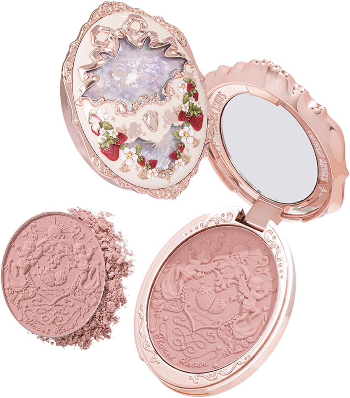 Flower Knows Strawberry Rococo Embossed Blush, Dusty Rose Beige