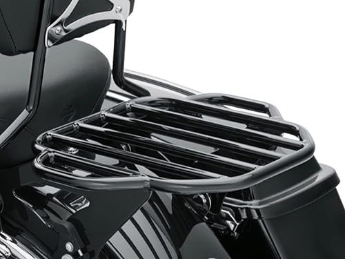 Miniatura 2 de Negro brillante Harley Davidson Touring - Portaequipajes desmontable de dos arriba, de liberación rápida, 2009-2023, Street GLIDE ROAD KING ELECTRA