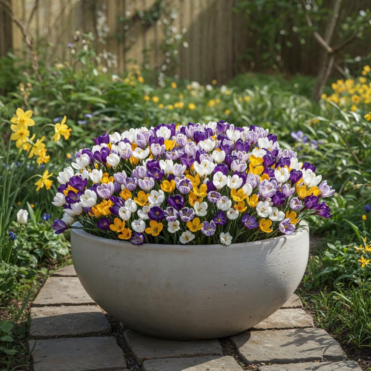 Riesen Krokusse Zwiebeln Winterhart Mehrjährig - 250 Blumenzwiebeln | Mix von 5 Sorten, Pflanzen aus Holland, Echte Pflanzen aus Holland, für Garten und Topf (kein Samen, nicht künstlich)