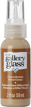 Gallery Glass, Cocoa Brown Stained Glass 2 fl oz Brilliant Smooth Finish Paint, Perfect for Easy to Apply DIY Arts and Crafts, 19713
