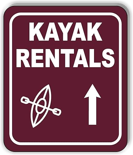 Kayak RENTALS Directional Upwards Arrow Camping Aluminum Composite Outdoor Sign 15" x18"