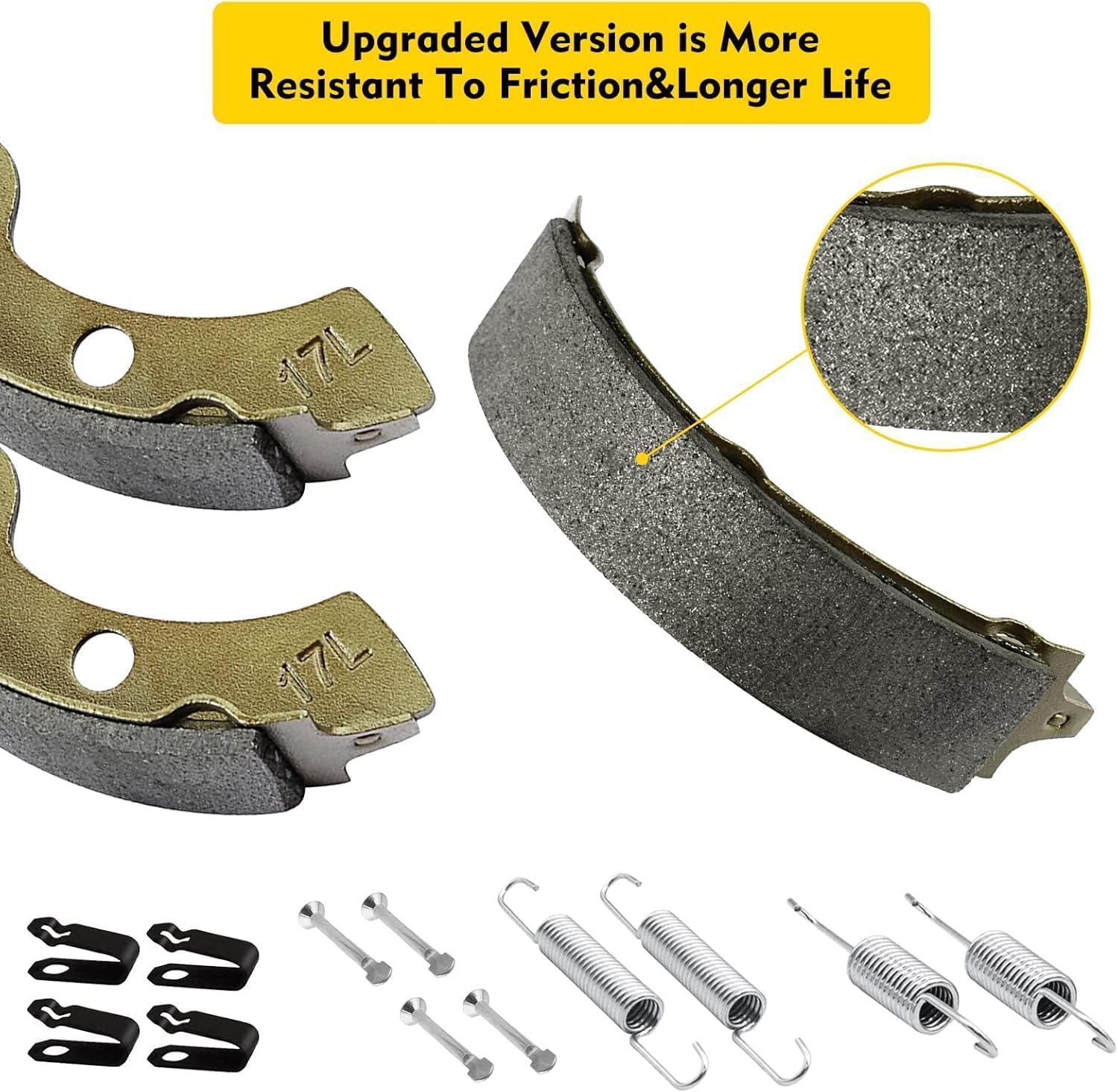 Golf Cart Brake Drum/Hub Brake Shoes Spring Kit Fit Club Car DS 1981-1994 Tempo 2018 Up Villager Golf Carts OEM 4263 1011137 101146302 101816301