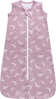 Owlivia Bio-Baumwolle Baby Schlafsack 0.5 Tog & 2.5 Tog Jungen Mädchen Schlafsack, Tragbare Baby-Decke mit 2-Wege-Reißverschluss