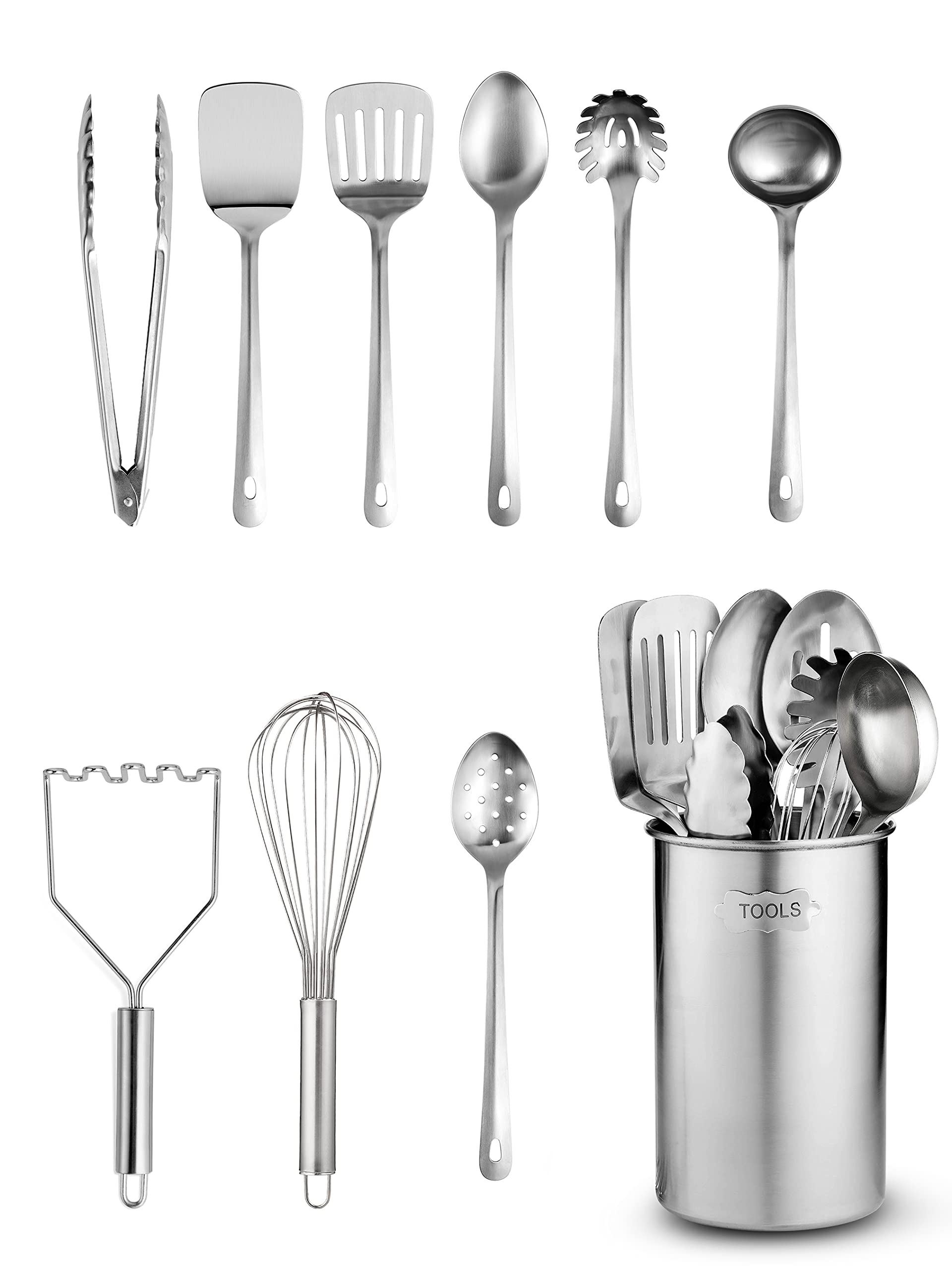 Set 10 Utensili Da Forno Bakken – Rivestimento Antiaderente Blu – Acciaio Al Carbonio – Manici Rossi In Silicone