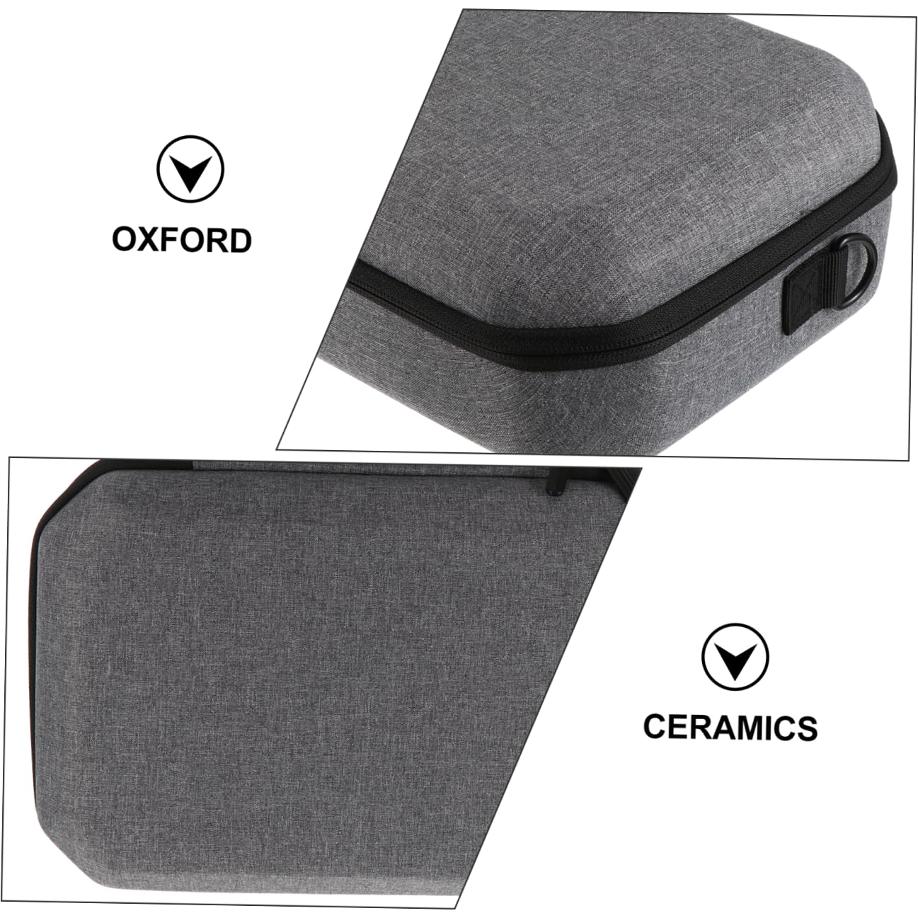 Étui de Rangement Eva Antichoc pour Lunettes VR de 2e Génération, Portable et Rigide, Compatible Casque VR, Protection Voyage, Gris Blanc 34x23x11,5cm