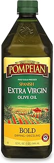 Pompeian Spanish Bold Extra Virgin Olive Oil, First Cold Pressed, Strong, Fruity Flavor, Perfect for Dipping and Drizzlin...