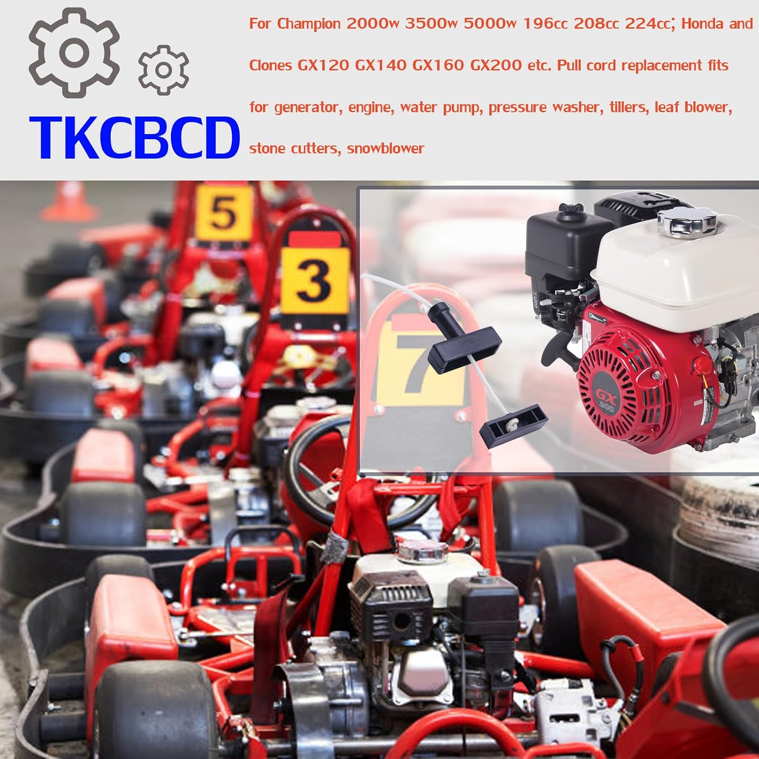 Pull Cord Rope 420cc Compatible with Champion 389cc 4.5mm