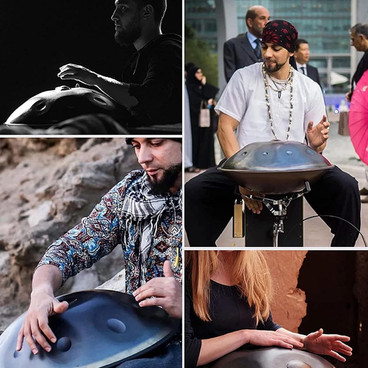 12 Note Steel Handtrommel, 432HZ Handpan in D-Moll, Handpan Drums mit Tasche, Stativ, Schlägel