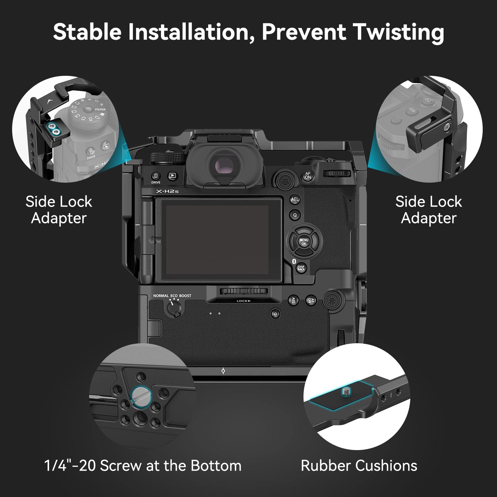 Amazon | SmallRigカメラケージ Fujifilm X-H2S用 内蔵1/4