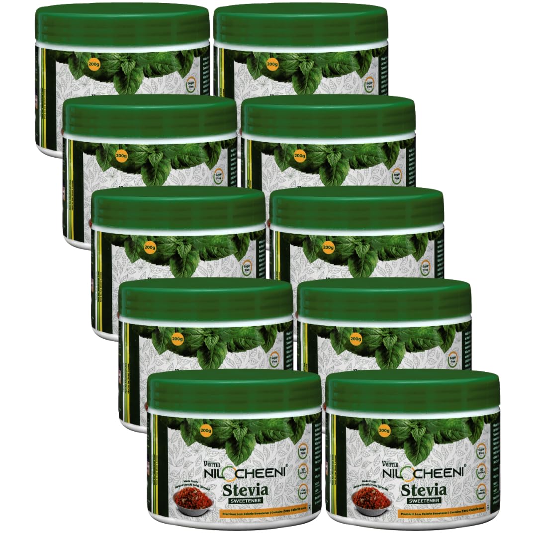 NiloCheeni Stevia 100% Natural Sweetener | Sugar Free | Zero Calorie | Diabetic Friendly | Vegan & Keto Friendly | Calorie Free Powder Jar For Diet and Health Management | 200 GM Jar (Pack of 10) (B0D6YZBCBS) Amazon Price History, Amazon Price Tracker