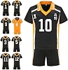 Karasuno High School Ball Jersey Cosplay, Short Sleeve, Shorts, Top and Bottom Set, Sportswear, Uniform Set, Number 12, Haikyu!!   Cosplay Costume Set for Cultural Festivals and School