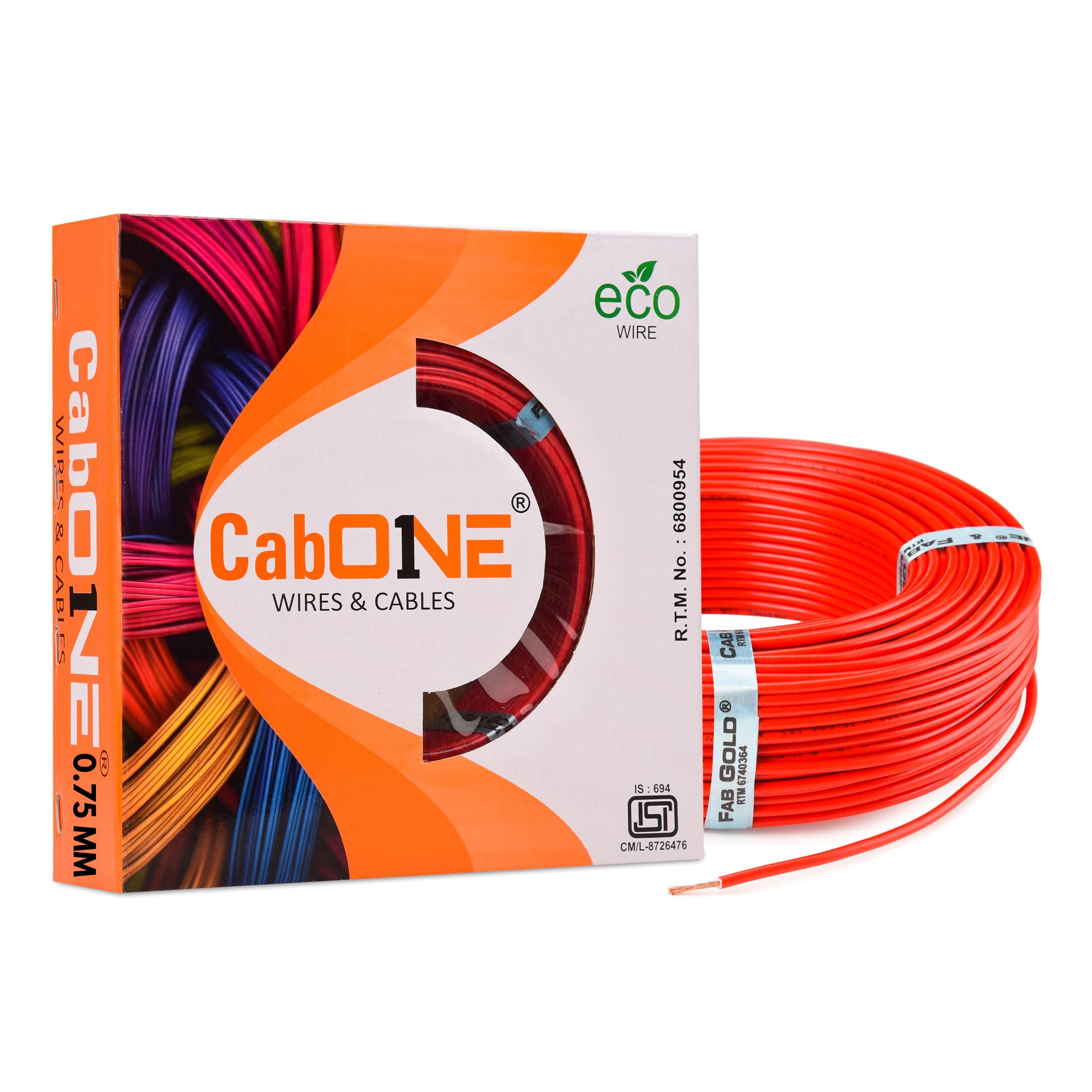 CabONE Lite 1.0 Sq mm Electrical Wire - 90m Blue Single Core CCA Copper Wire | Fire Retardant PVC Insulation for Domestic Wiring Red — Amazon image 16