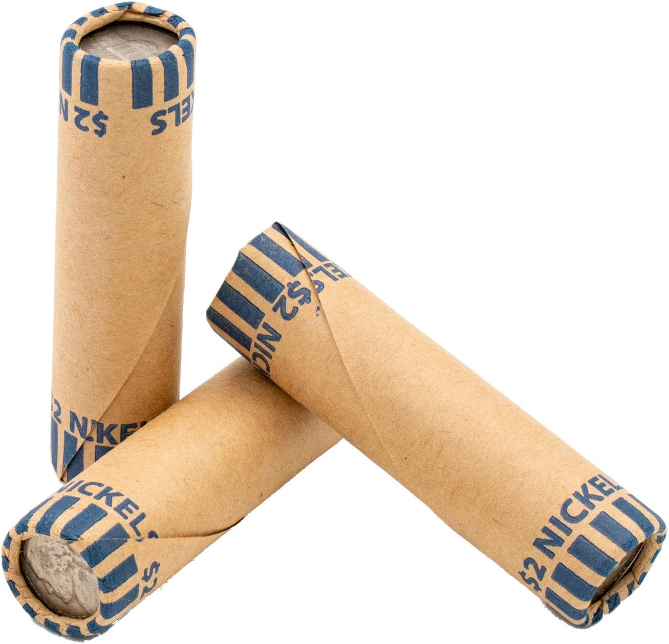 Pre-Formed Nickel Coin Wrappers (Bundle of 100)