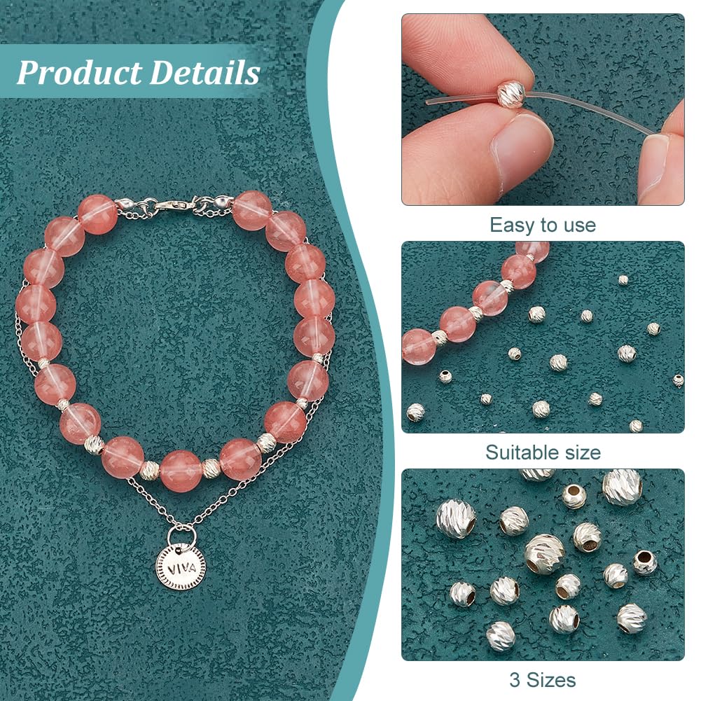 Perline Distanziatrici In Argento Sterling 925 Con Diamanti Pavé Da 5 Pezzi - Ruota Tonda Da 10 Mm - Italia - Foto 4