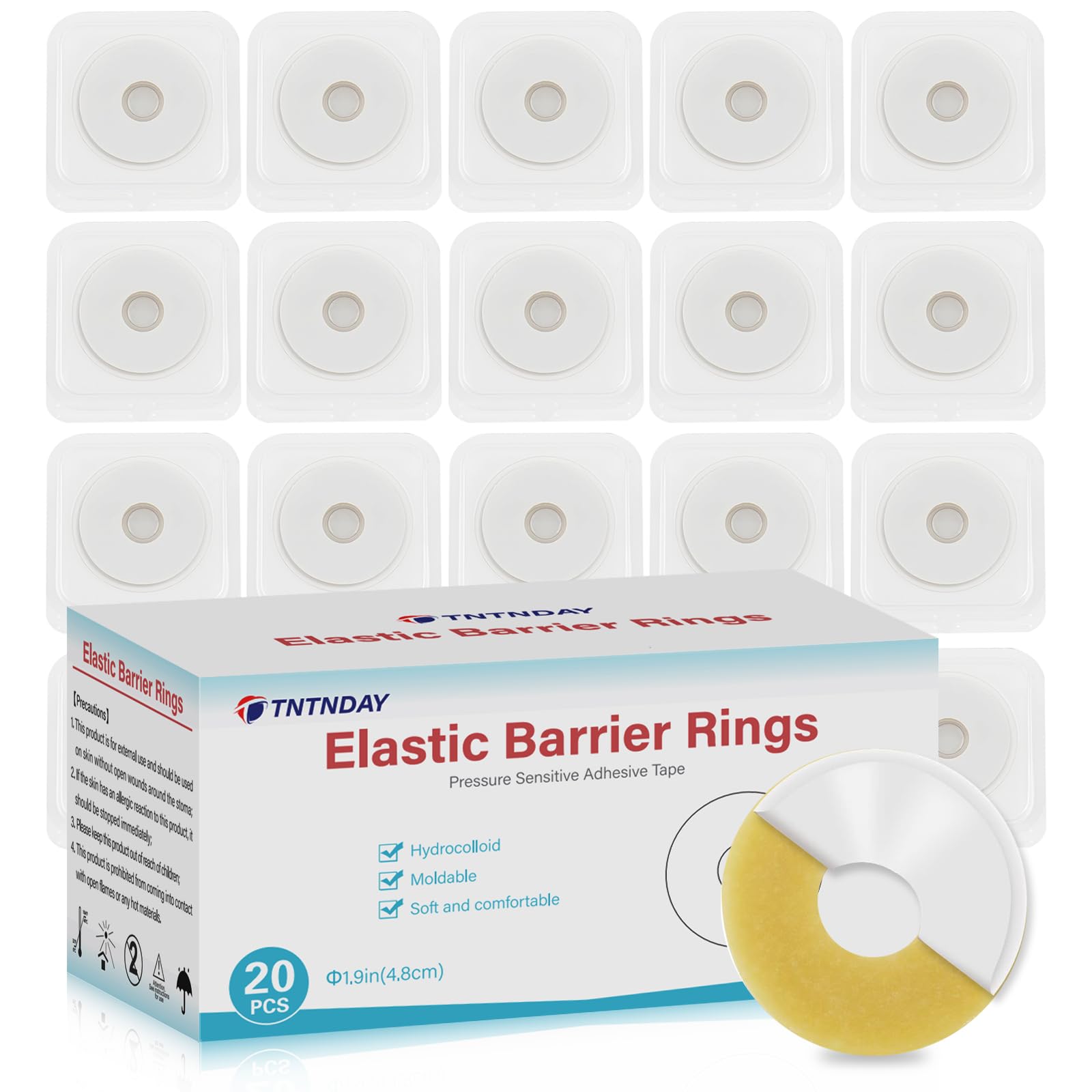 20PCS 2mm Moldable Ostomy Barrier Rings