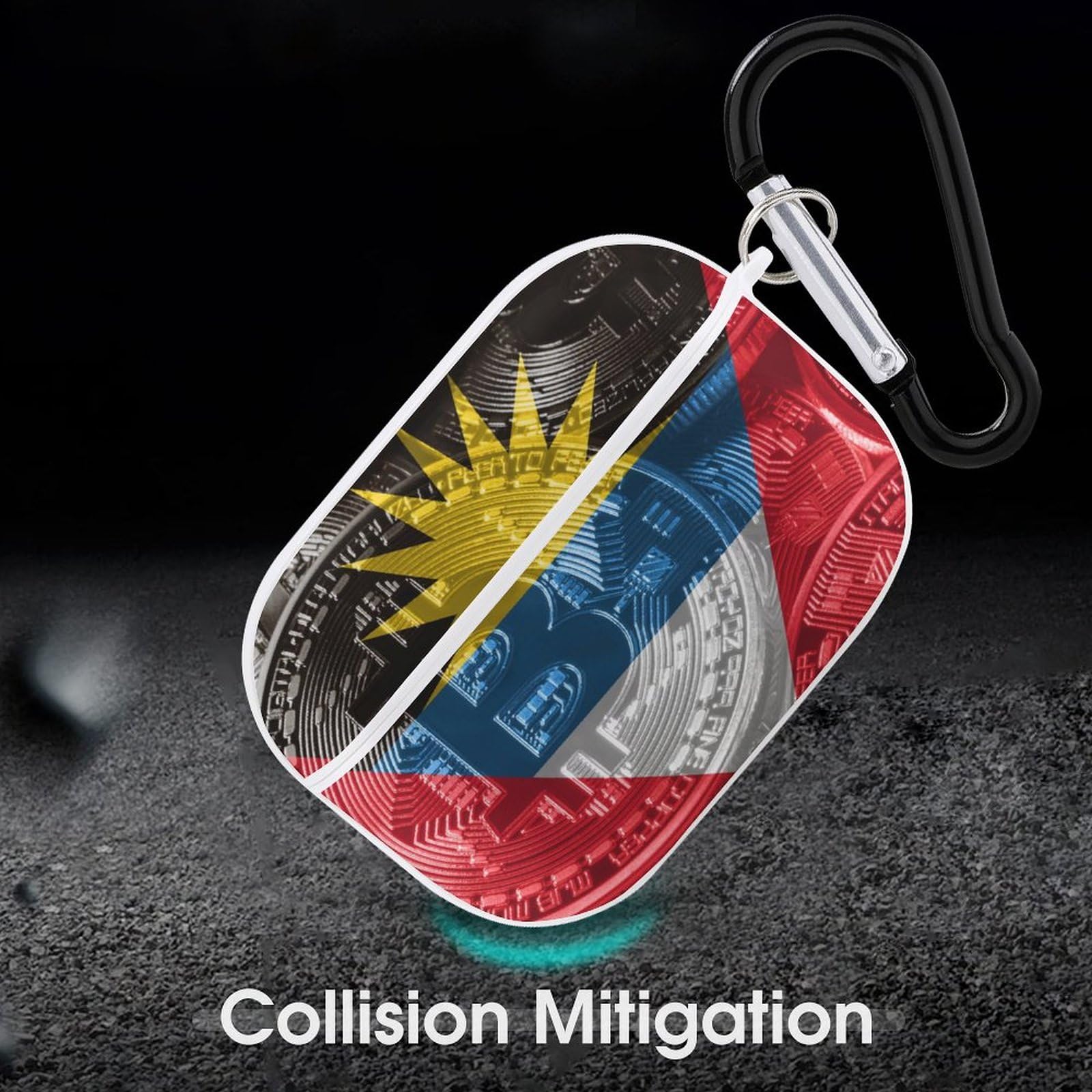 Amazon.com: Antigua Barbuda Flag Bitcoin for Airpods Pro(2nd/1st  Generation) Case with Key Chain, Full Protective Shockproof Case PC Hard  Case Cover Supports Wireless Charging : Electronics