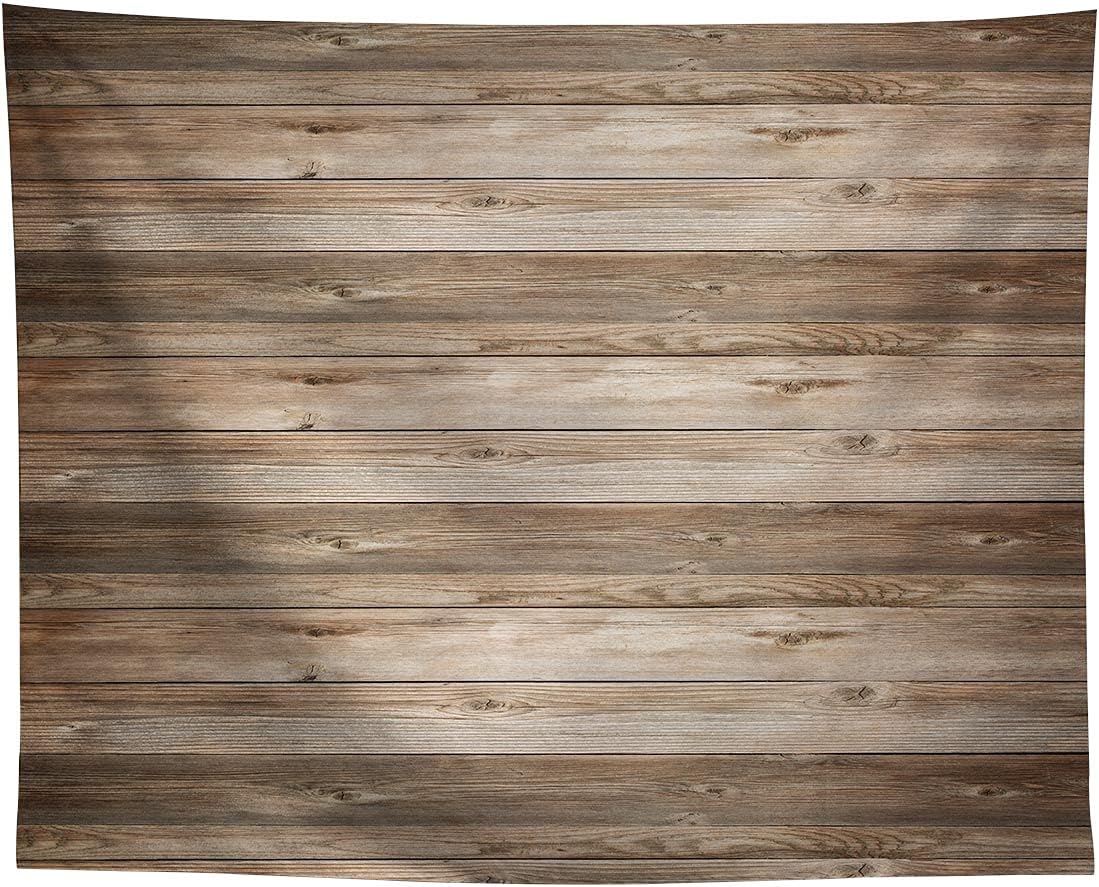 Allenjoy 10x8ft Fabric Rustic Wood Wall Photography Backdrop Supplies for Newborn Kid Baby Shower Children Birthday Party Cake Smash Decor Wooden Background Product Studio Photoshoot Props Favor