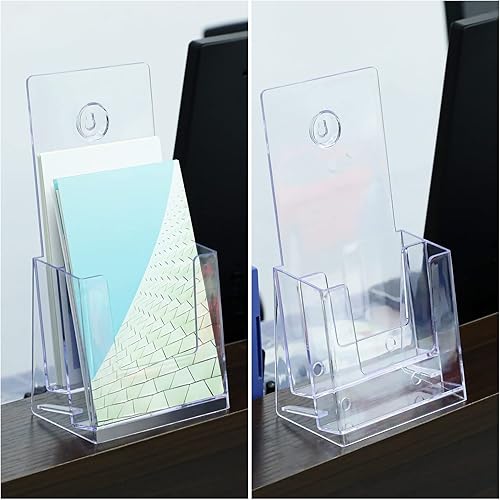 Miniatura 5 de 10 soportes de acrílico transparente para folletos de 39 x 79in 2 niveles de plástico para literatura