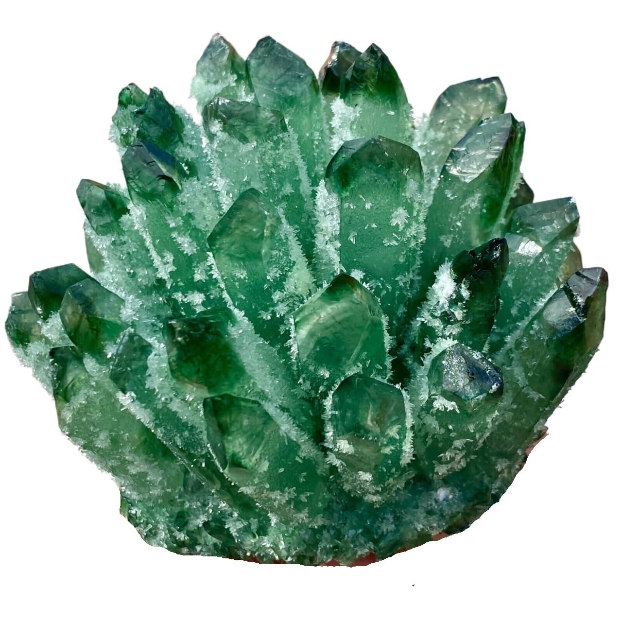 AARTERZZA 1pc 900-1000g Green Phantom Quartz Crystal Cluster