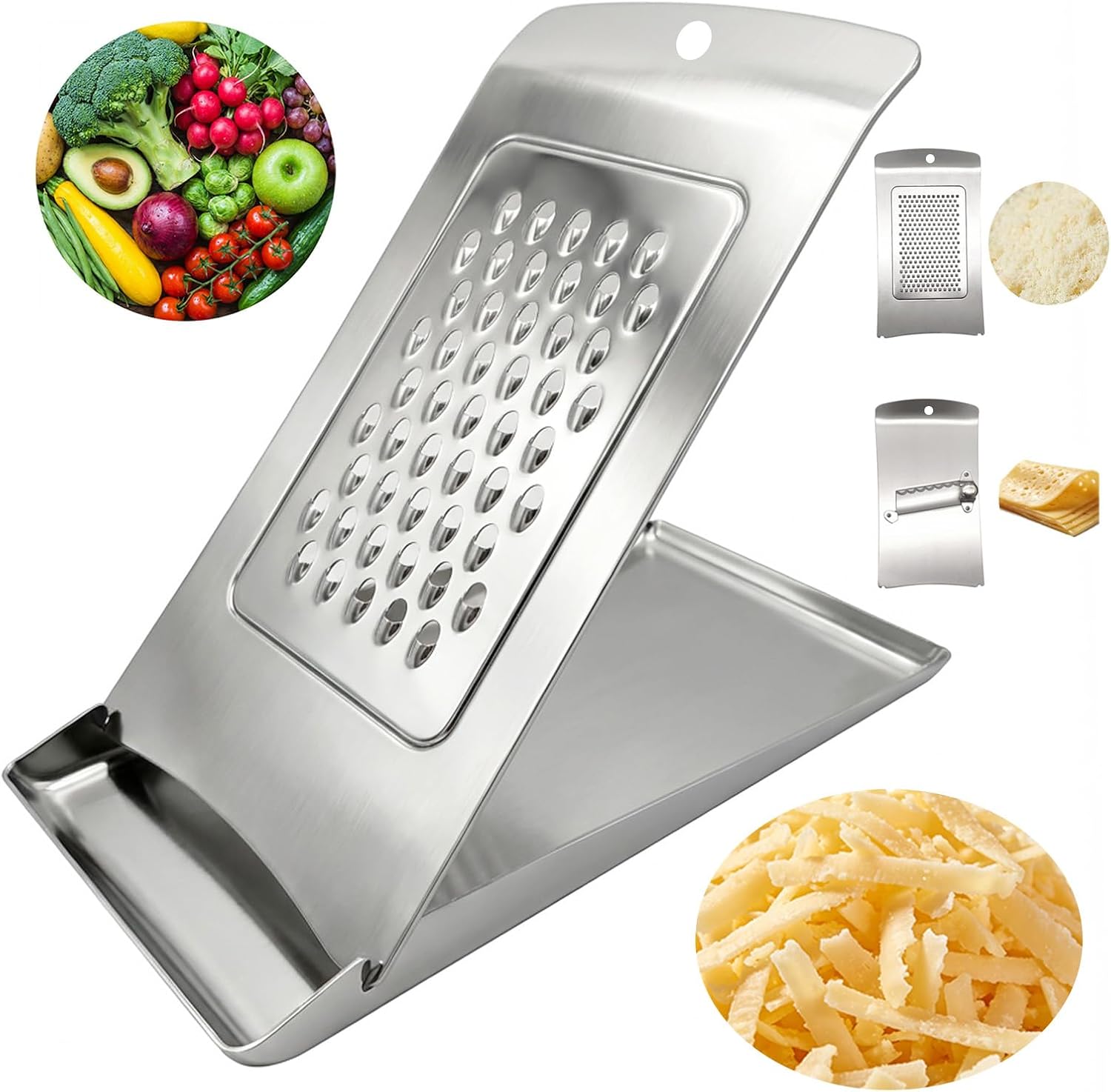 3-in-1 Cheese Grater Set with Tray