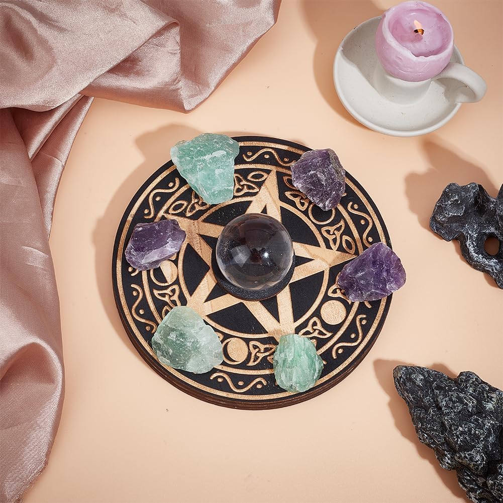 Base de Madera para Esferas y Cristales