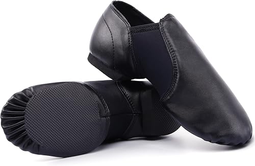 Miniatura 6 de Linodes Zapato de jazz unisex de empeine de piel sintética 006, sin cordones para zapatos de baile de mujeres y hombres