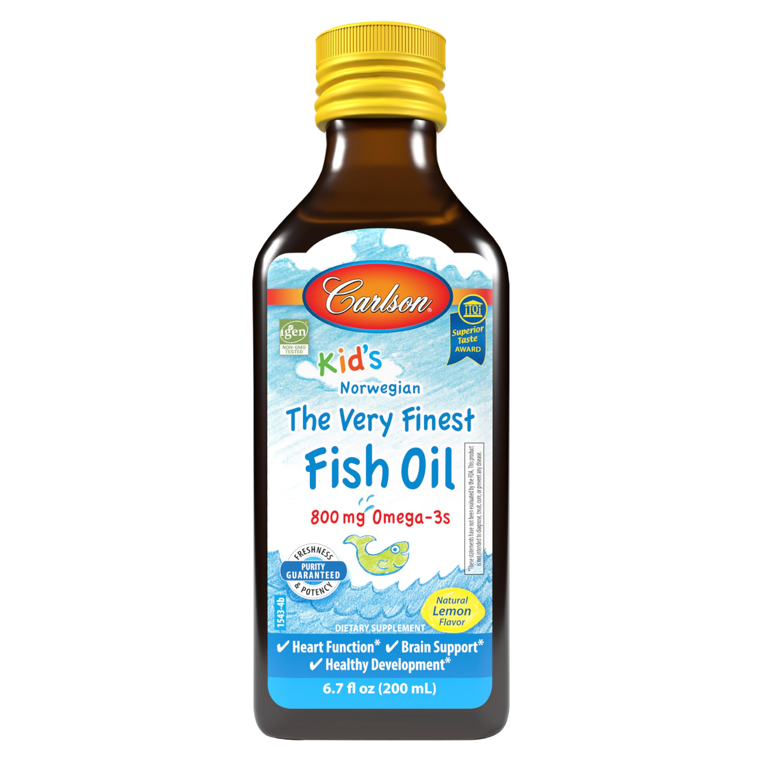 Kid's The Very Finest Fish Oil, Lemon, Norwegian, 800 mg Omega-3s, 200 mL