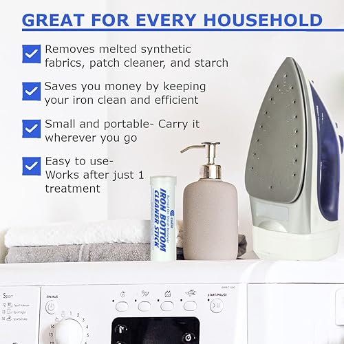 Miniatura 7 de Barra limpiadora de fondo de plancha de vapor, elimina el almidón acumulado, tela derretida, pegamento de la plancha caliente, elimina los residuos