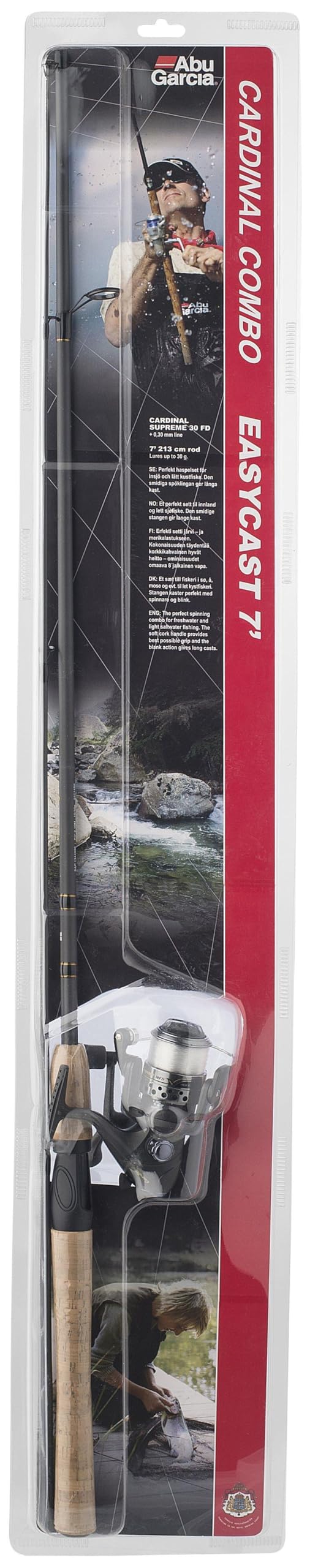Abu Garcia Cardinal Easy Cast Spinning Combo - Set di canna e mulinello da pesca per principianti - Leggero, resistente e facile da usare - Ideale per i pescatori d'acqua dolce, 7ft 10-40g