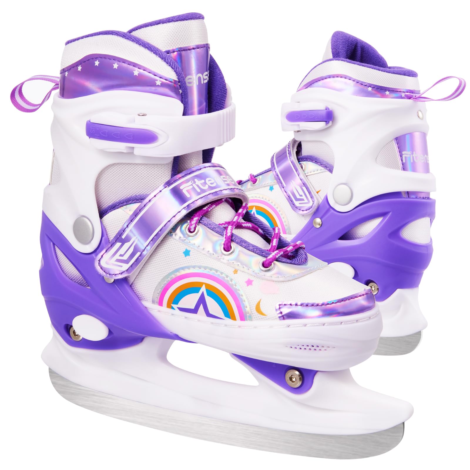 Fitense Patines de Hielo para niños, 4 tamaños Ajustables, Patines de Hielo para niños, Adolescentes, Patines de Hielo para niños y Adolescentes, Patines de Hielo para Principiantes