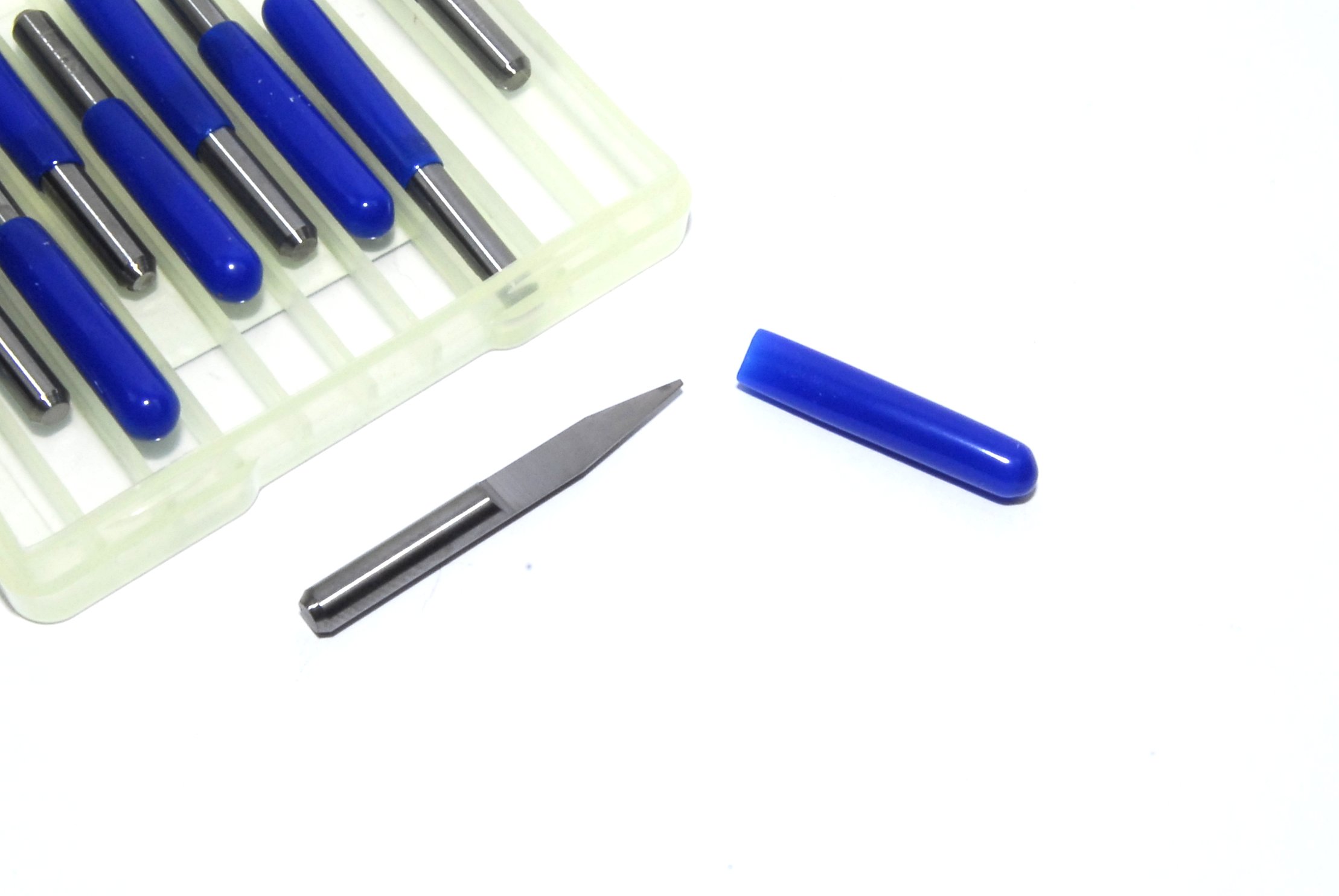 10 pcs 3.175 mm 0,5 mm en carbure de Bits de gravure Fraise End Mill CNC PCB