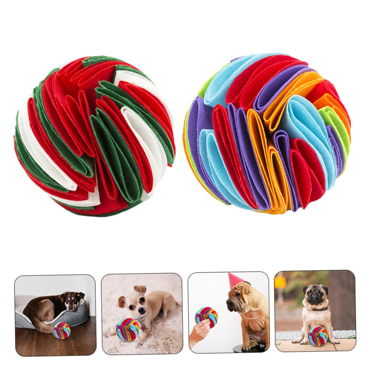 Kisangel 4stücke Interaktive Hundeschnüffelball Fördert Geruchssinn Langsames Fressen Attraktives Design Für Hunde Aller Farben