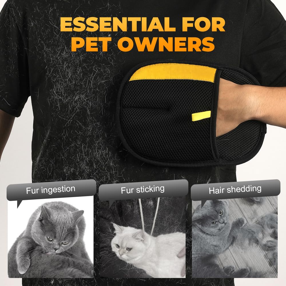 Pet Hair Removal Glove for Cats & Dogs, 2025 New Pet Hair Remover Electrostatic Gloves Pet Hair Remover Glove for Couch, Furniture, Carpet, Curtain, Washable Reusable Animal Fur Removal Tool (2PCS) - image 4