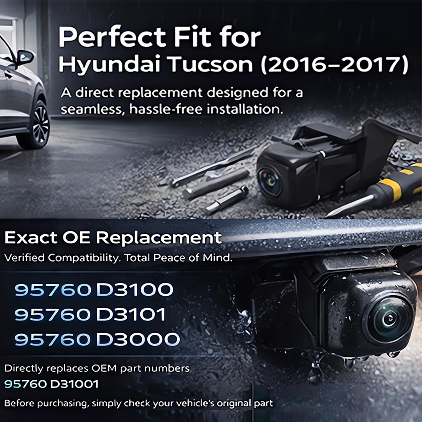 Rückfahr Kamera 95760 D3100 Parkplatz-Assistent Kamera Ersatz für Tucson 2016 Bis 2017 95760D3100 95760D3101 95760D3000 95760D3001