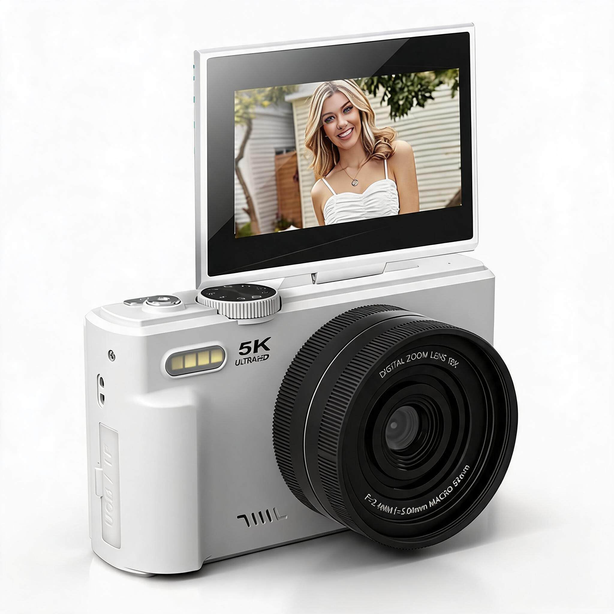 Pomya Digital Cameras for Photography, 5K 75MP UHD Autofocus Vlogging Camera for, 3 Inch 180° Flip Screen, 18X Zoom WiFi Travel Camera, 64GB Memory Card & 1150mAh Batteries (White)-picture-31