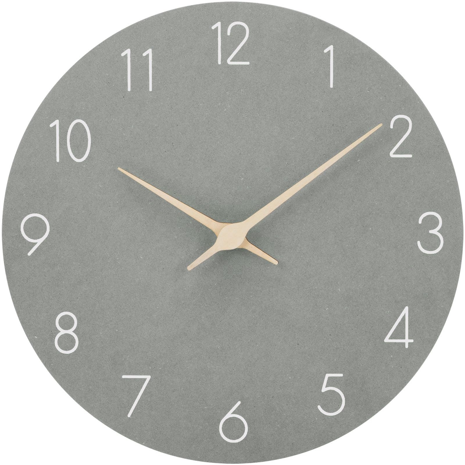 ACCSHINE Reloj de Pared de Madera MDF, sin tictac, silencioso, Moderno, de 25 cm, Cuarzo, Grande, Funciona con Pilas, fácil de Leer para Habitaciones, hogar, Cocina, Dormitorio, Oficina, Escuela