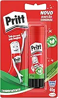 Cola em Bastão Pritt, ideal para escola ou escritório, Cola para artesanato excelente para trabalhos de colagens, Cola escolar segura para crianças, 1x40g