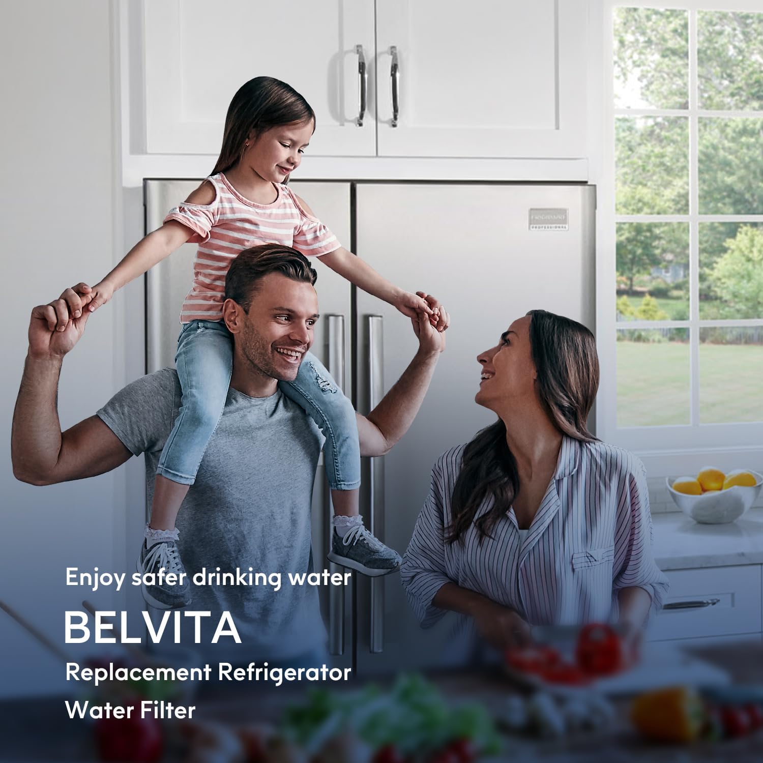 BELVITA Water Filter Replacement for IG LT700P, Kenm0re 9690, 469690, ADQ36006102, HDX FML-3, LFX28968ST LFXS29626S LFXS30766S LFX31925ST LFX31945ST Refrigerator, 3 Packs