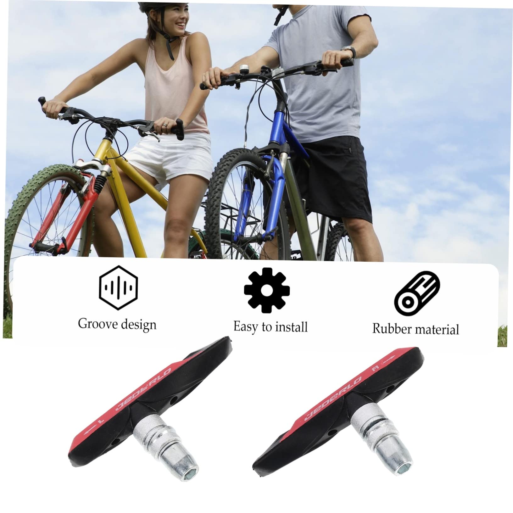 POPETPOP 9 Paires De Plaquettes De Frein De Vélo Plaquettes De Frein De Vélo en Caoutchouc Outils De Frein De Vélo en Caoutchouc Blocs De Frein De Vélo De Montagne Blocs De Frein De Vélo