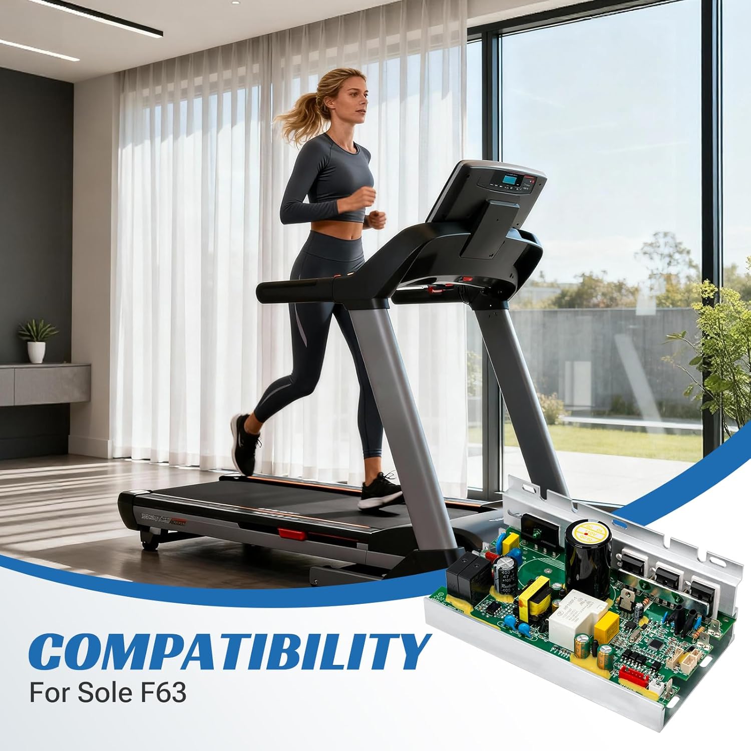 AE0016C Treadmill Motor Control Board, Compatible with Sole F63 Treadmill Motor Controller 110V Circuit Motherboard #Replace CRD020109, D020109, CRD020118