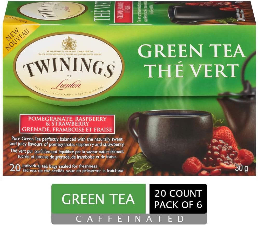 Twinings Pomegranate Raspberry & Strawberry Green Individually Wrapped